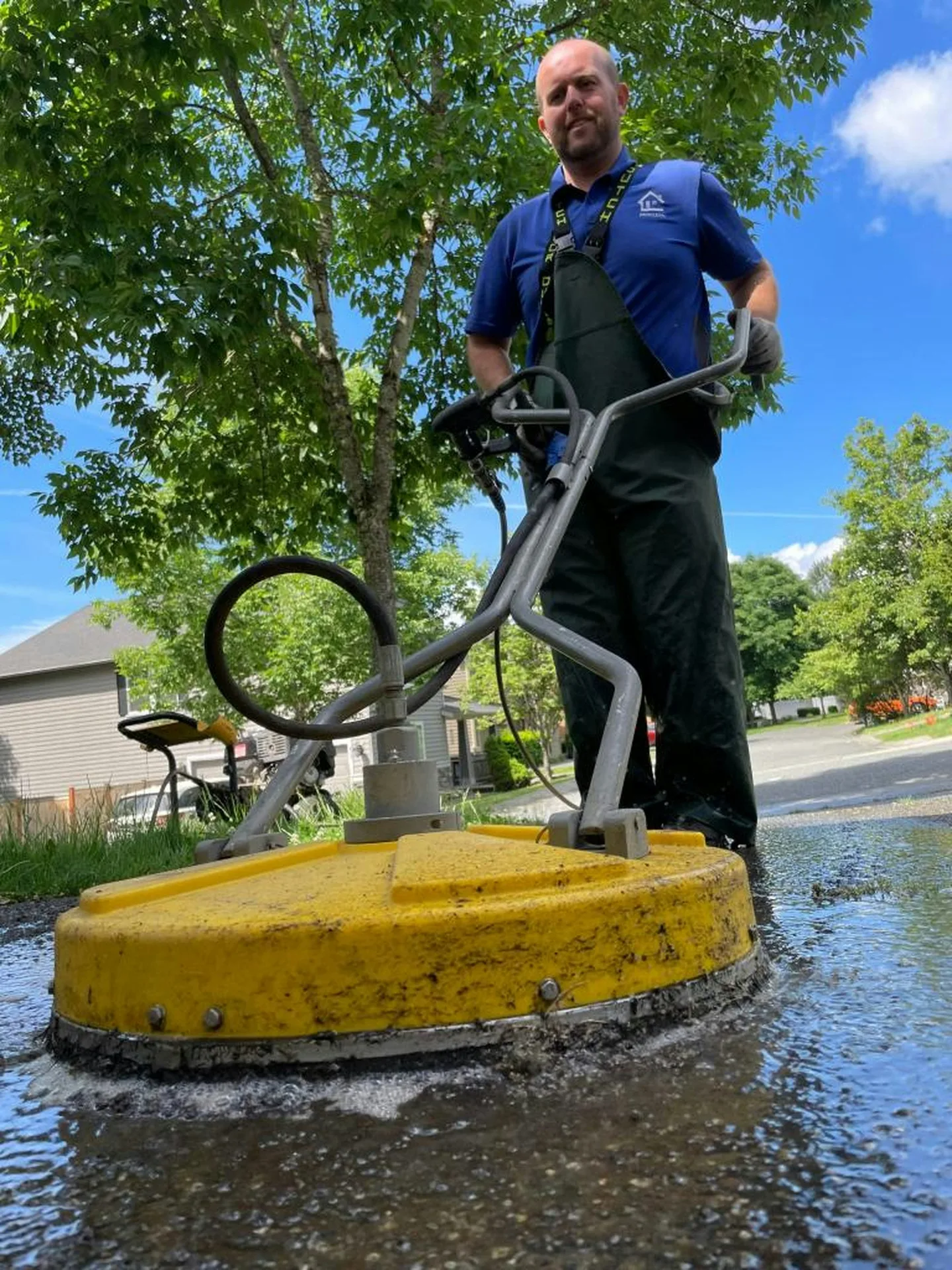 Birmingham flatwork sealing in progress after surface cleaning