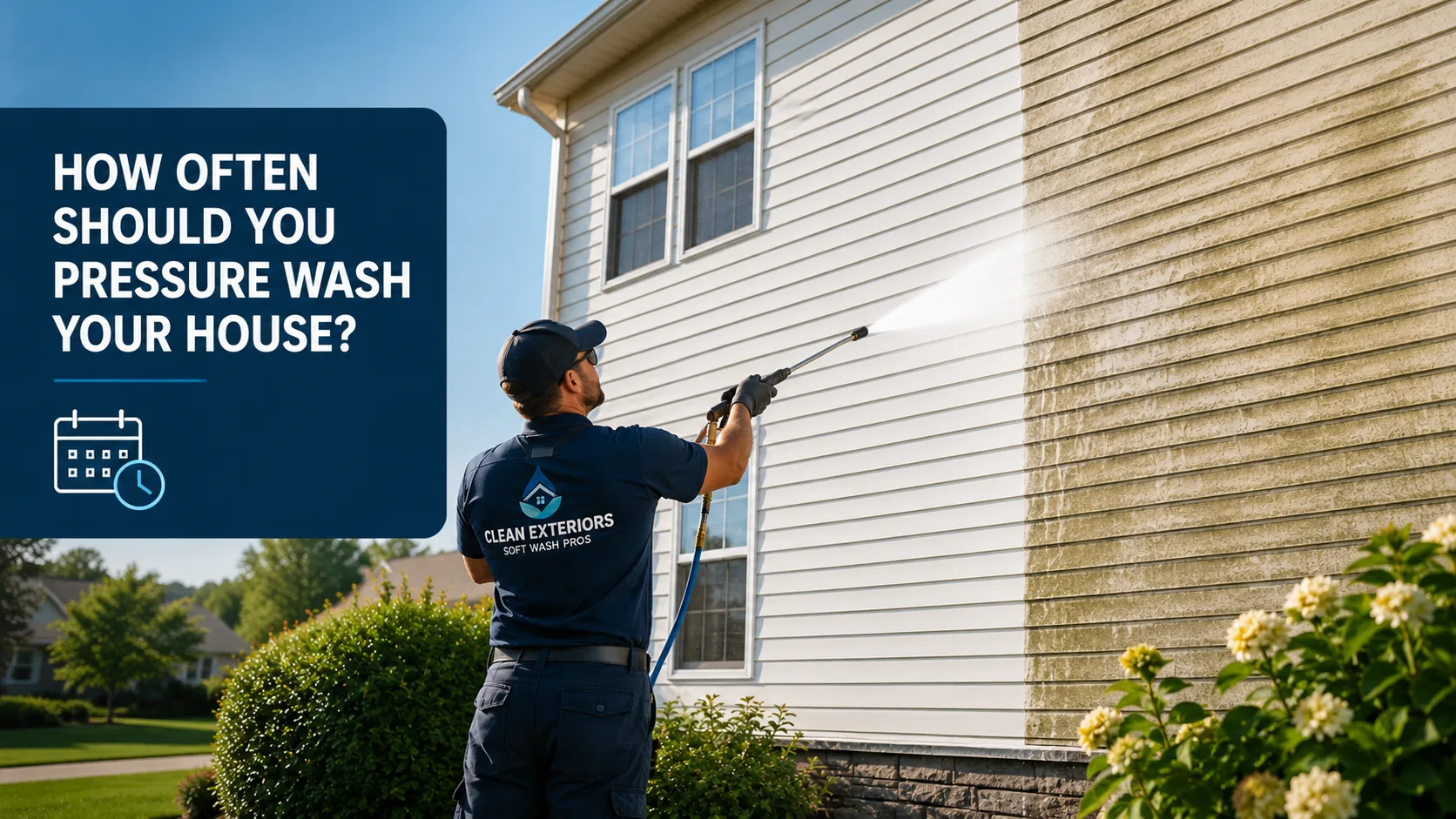 Birmingham home being soft-washed