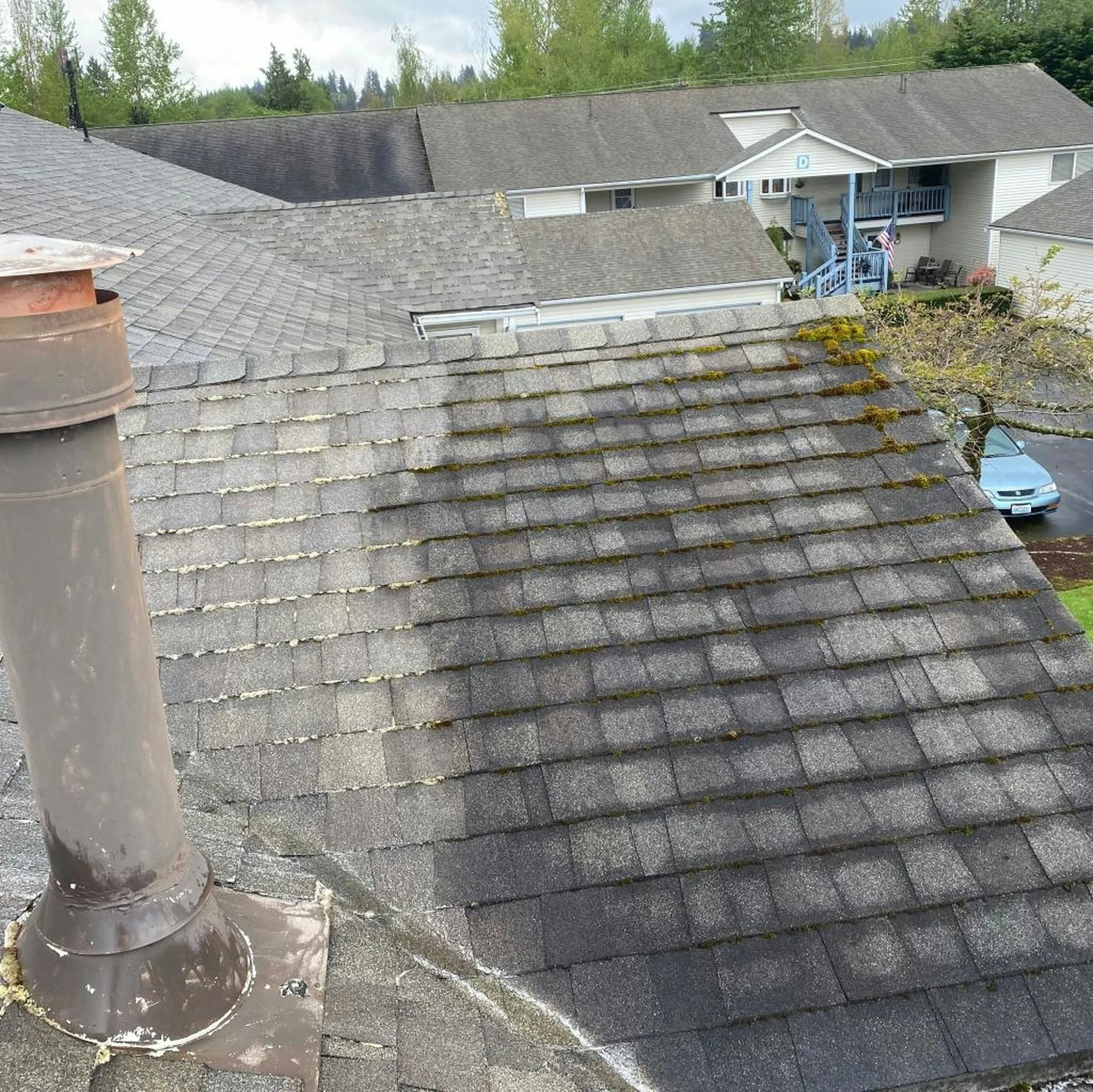 Roof Tile Cleaning Before And After on /chimney-cleaning/ — Birmingham Power Washing Birmingham