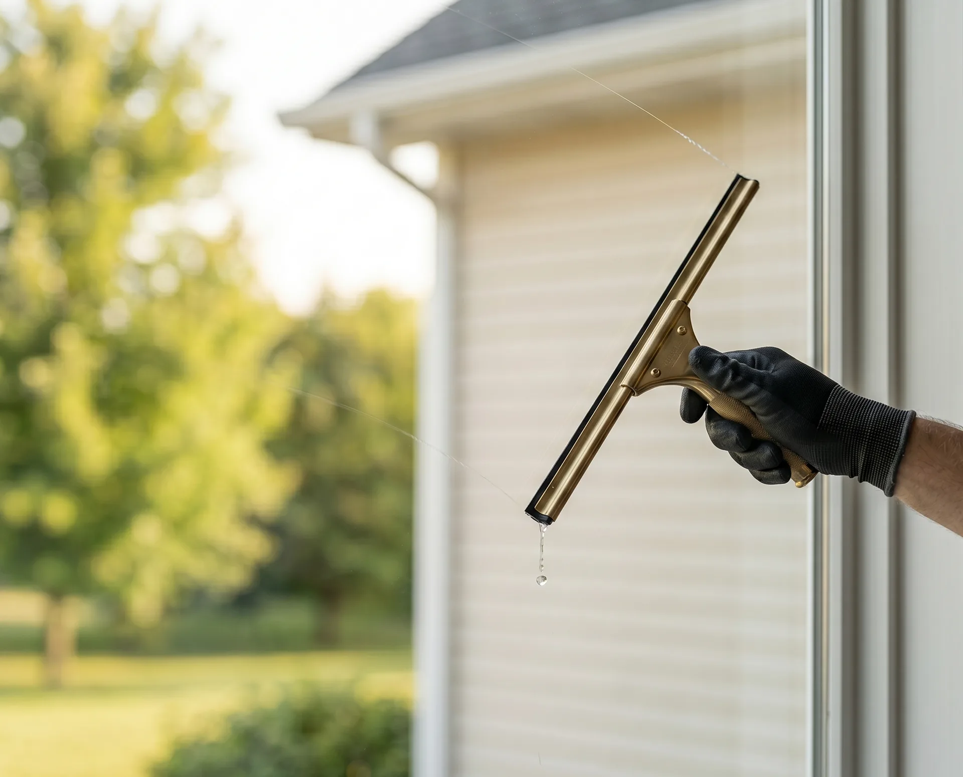 Close-up of Birmingham window and siding cleaning